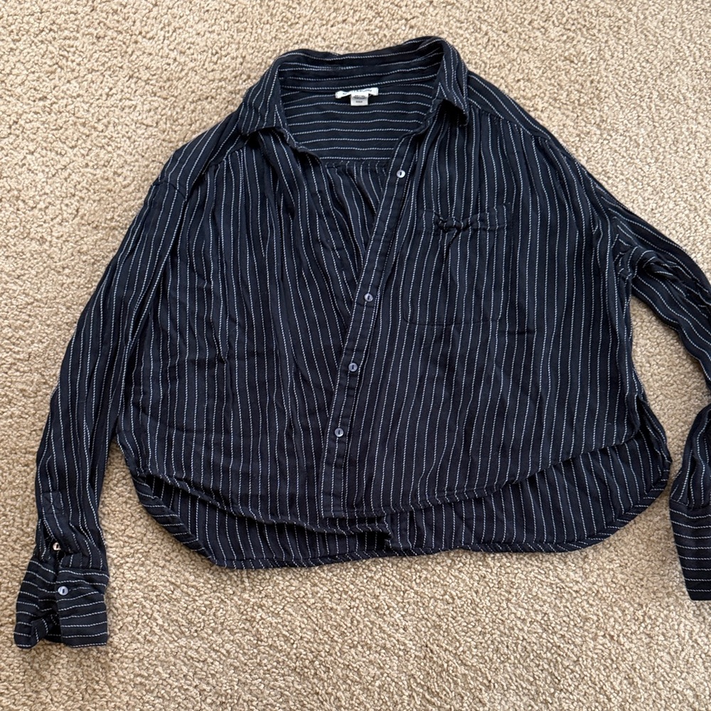 Billabong Navy Striped Shirt